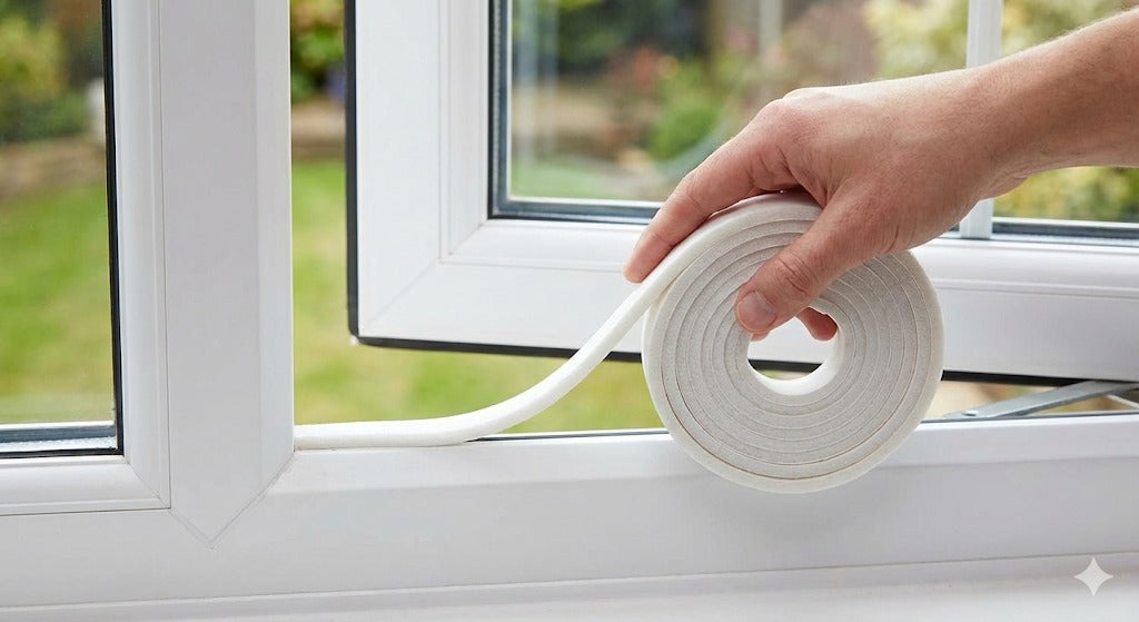 Rouleau de Joint en Mousse Adhésive Haute Densité – Isolation Facile Fenêtres & Portes